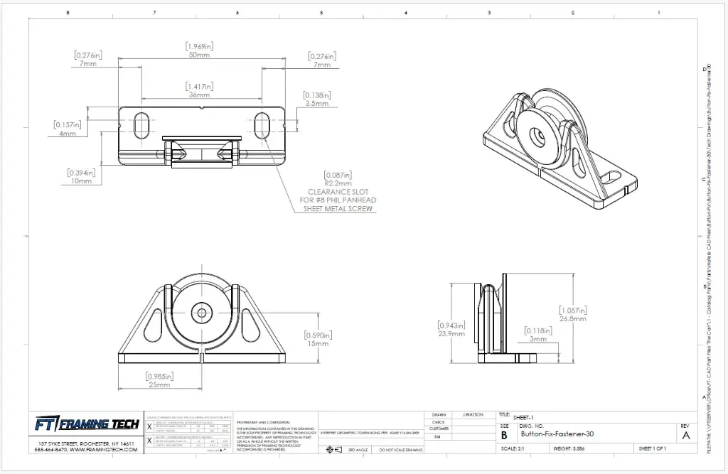 Button Fix Fastener Kit | 30 series | Framing Tech