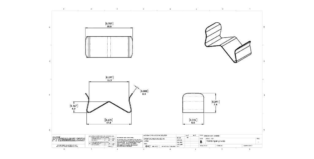 Spring Tension Positionering Positioning Spring | 30 series | Framing Tech