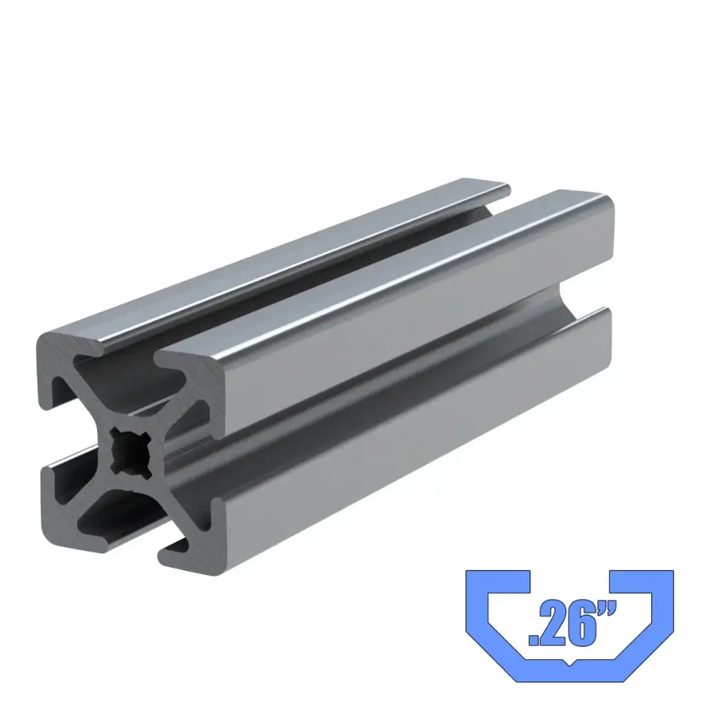 1" x 1" T-Slot Profile - 4 (.26") TSlots