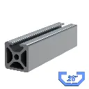 1" x 1" T-Slot Profile - 1 (.26") TSlot, 3 smooth sides