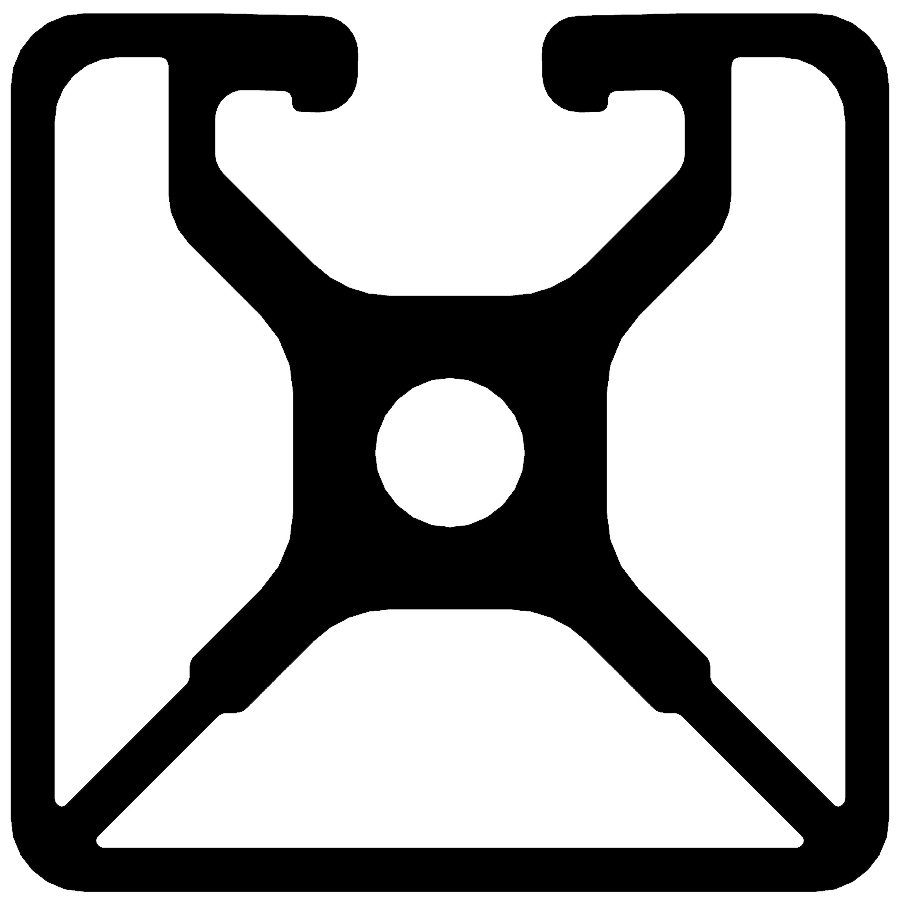 1.5" x 1.5" T-Slot Profile - 1 (.32") TSlot, 3 Smooth Sides per inch