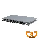 16mm x 160mm T-Slot Profile - 4 (8mm) TSlots, 2 (5mm) TSlots, 1 Smooth Side (160mm)