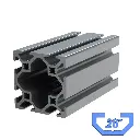 2" x 2" T-Slot Profile - 8 (.26") TSlots