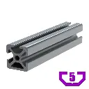 20mm x 20mm T-Slot Profile - 3 (5mm) TSlots, 1 Smooth Side