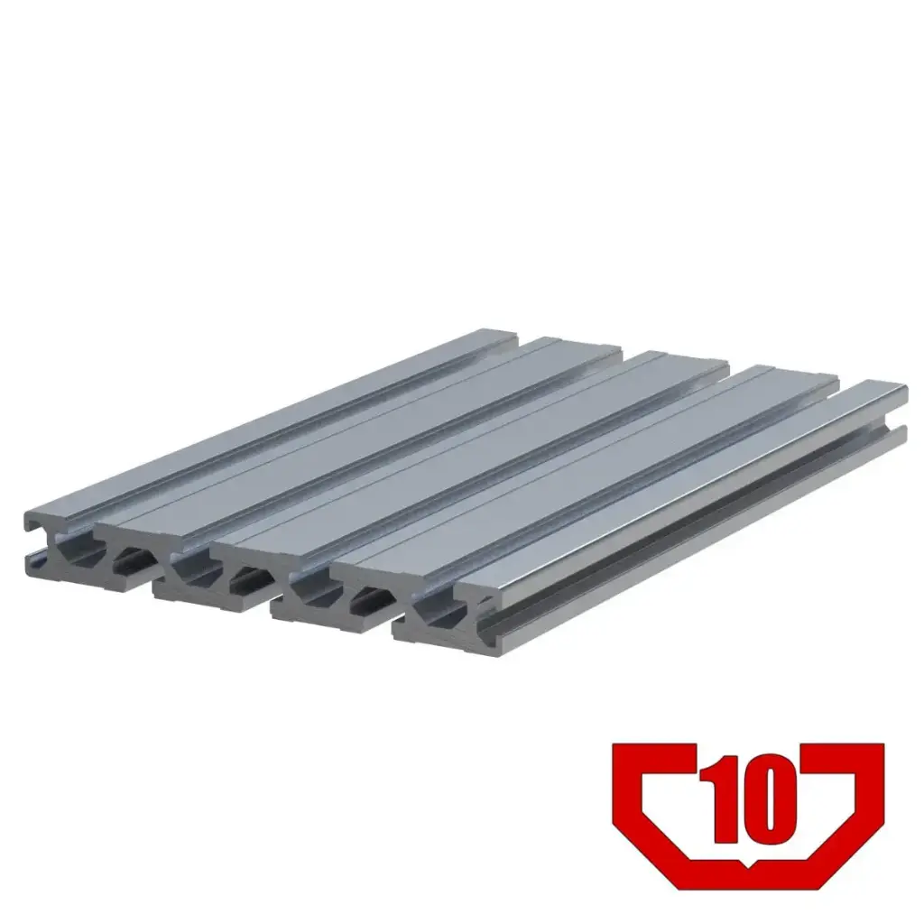 22.5mm x 180mm T-Slot Profile - 7 (10mm) TSlots, 2 (8mm TSlots)