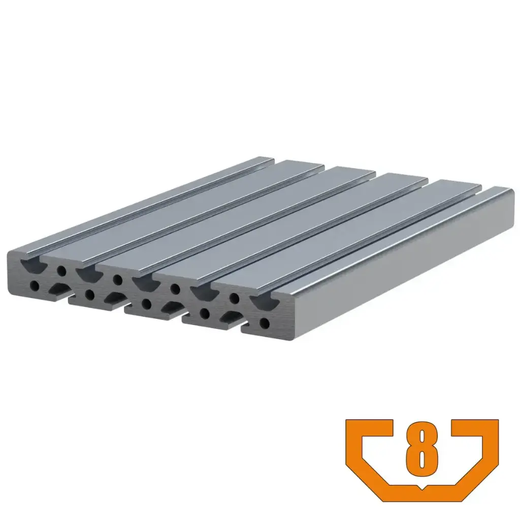 28mm x 200mm T-Slot Profile - 9 (8mm/.32") TSlots