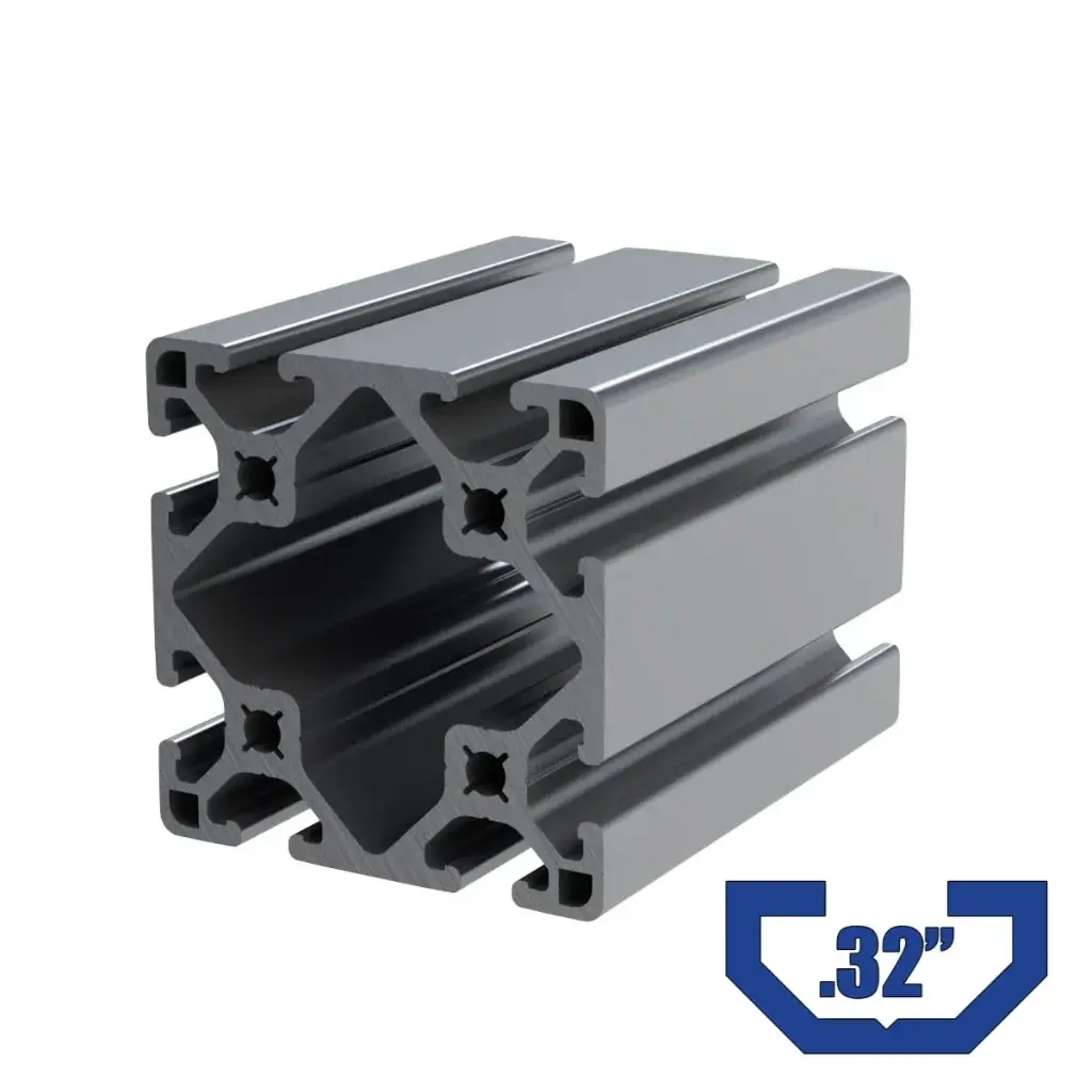 3" x 3" T-Slot Profile - 8 (.32") TSlots