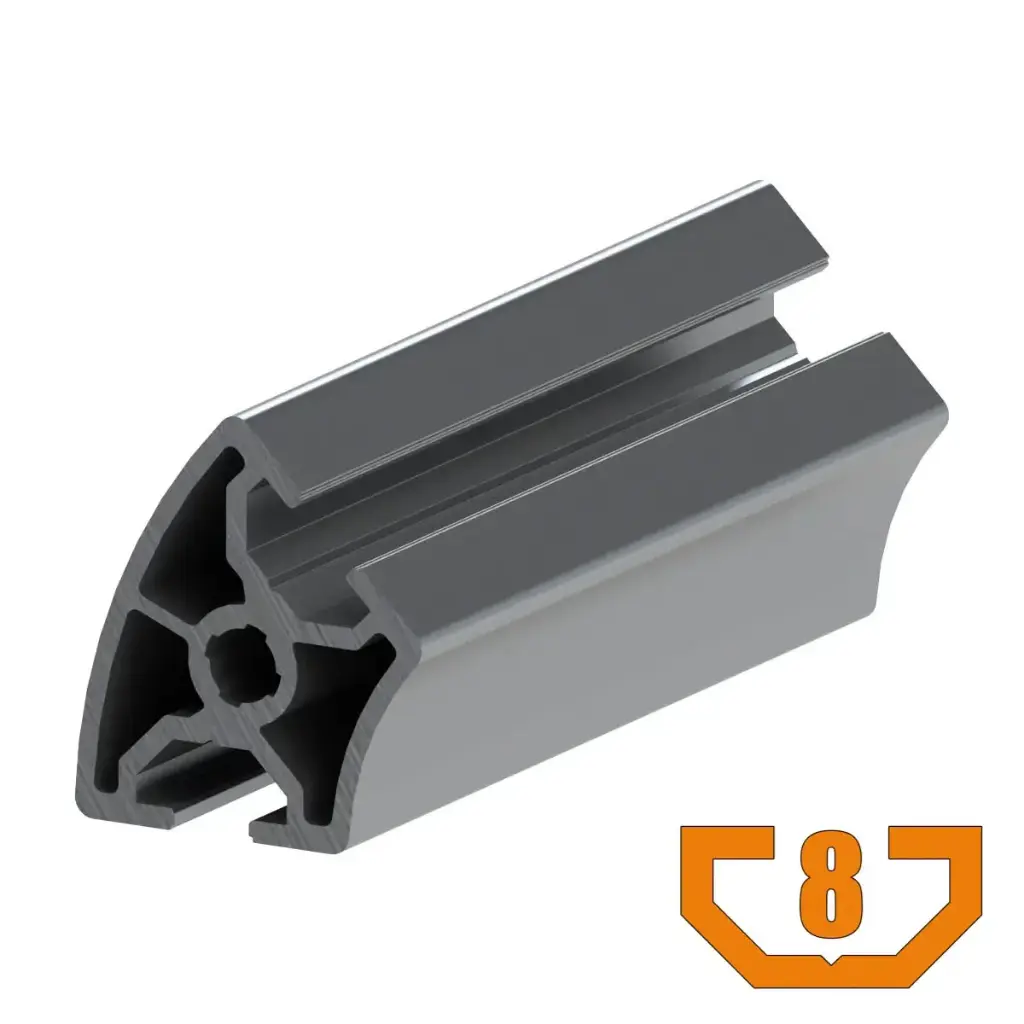 30mm x 30mm T-Slot Profile - 2 (8mm) TSlots at 45 degrees