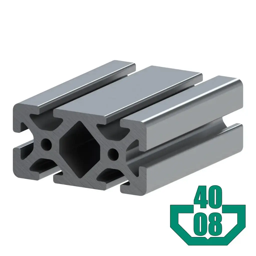 40mm x 80mm Heavy T-Slot Profile - 6 (8mm/.32") TSlots