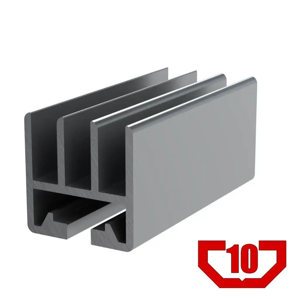 45mm x 45mm Triple Track Sliding Door Profile - 1 (10mm) TSlot