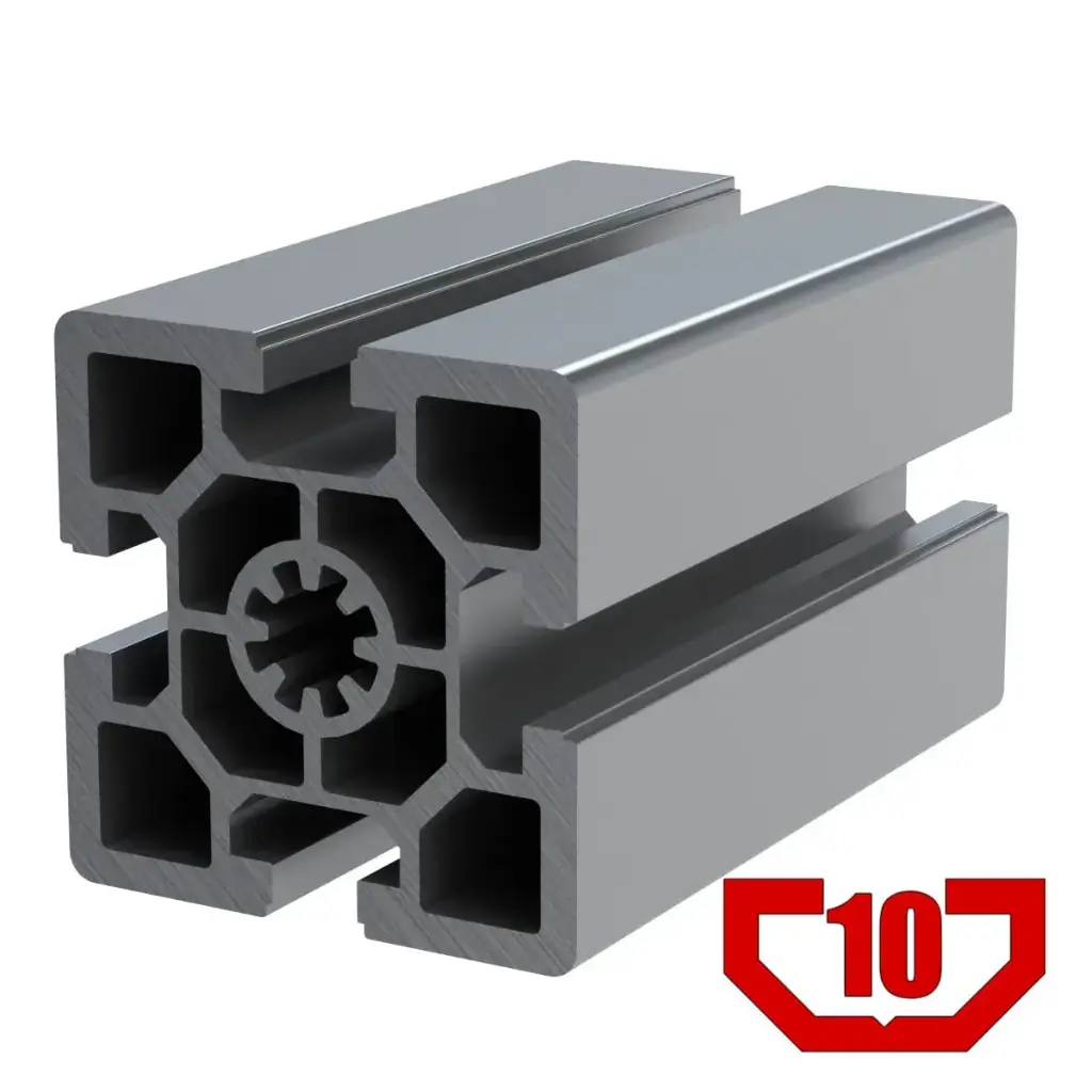 60mm x 60mm Heavy T-Slot Profile - 4 (10mm) TSlots