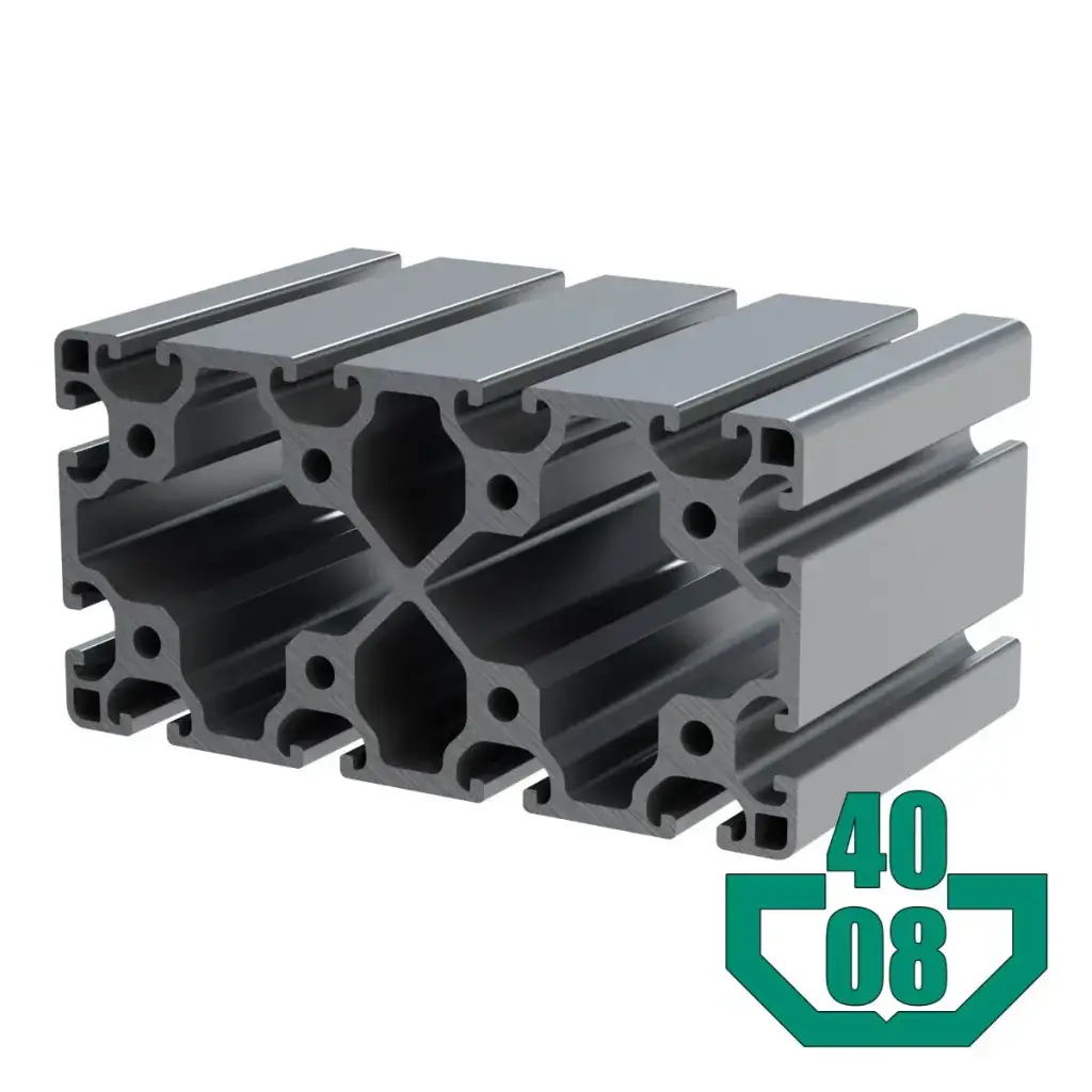 80mm x 160mm T-Slot Profile - 12 (8mm/.32") TSlots