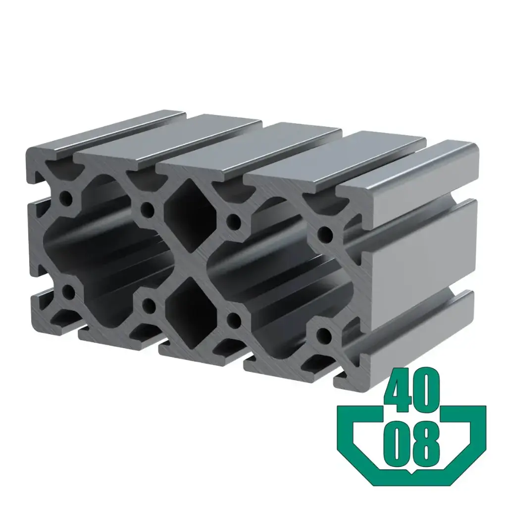 80mm x 160mm Heavy T-Slot Profile - 12 (8mm/.32") TSlots