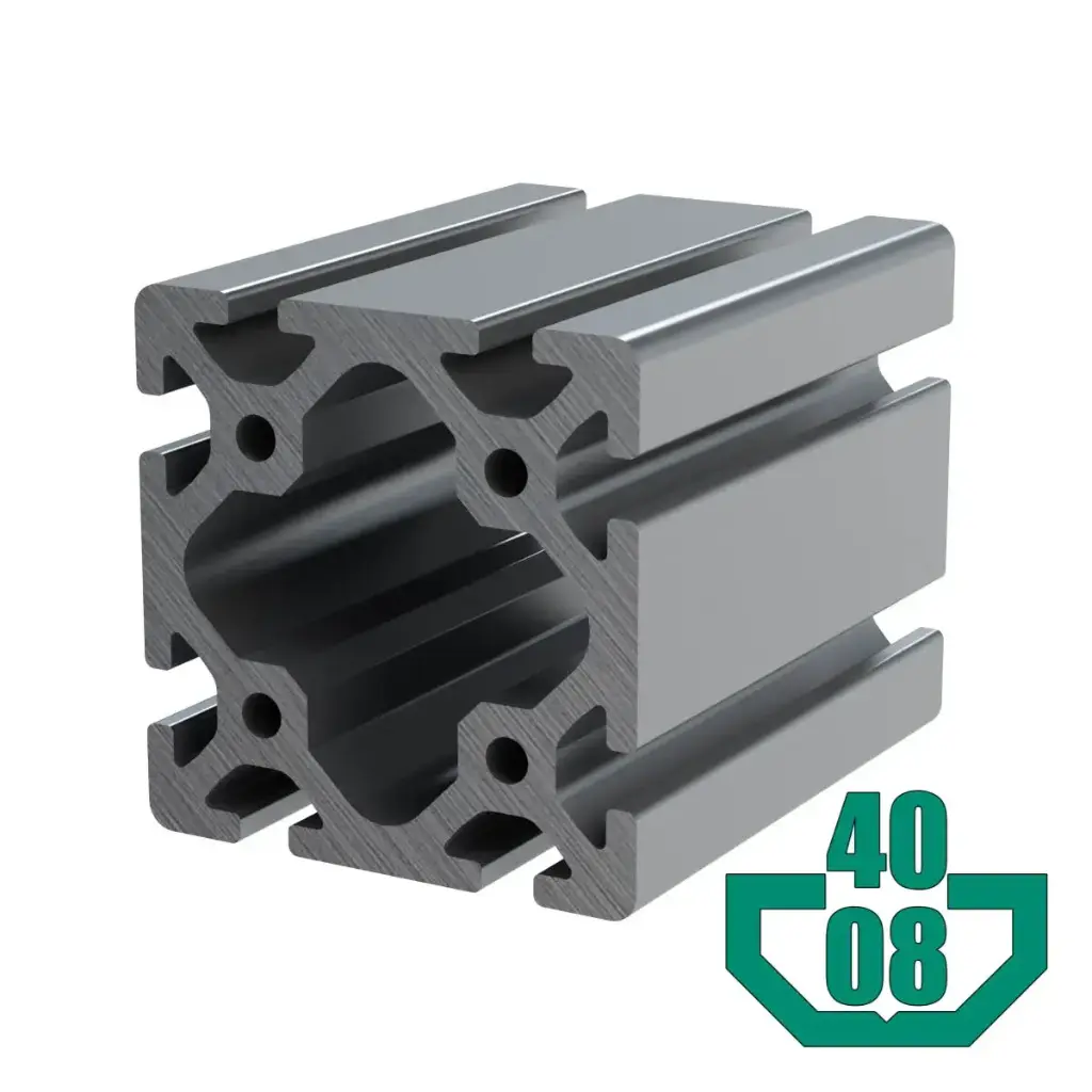 80mm x 80mm Heavy T-Slot Profile - 8 (8mm/.32") TSlots