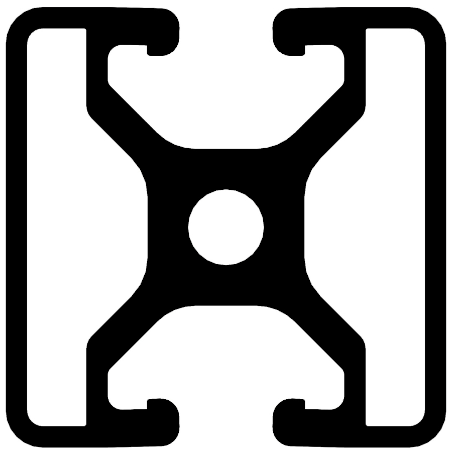 1.5" x 1.5" T-Slot Profile - 2 (.32") TSlots Opposite, 2 Smooth Sides per millimeter