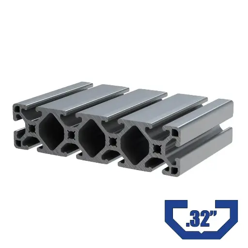 [1.5X6.0/240INCH] 1.5" x 6" T-Slot Profile - 10 (.32") TSlots