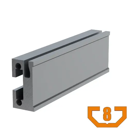 [15X30-BIN/3M] 15mm x 30mm Bin Rail T-Slot Profile - 1 (8mm) TSlot