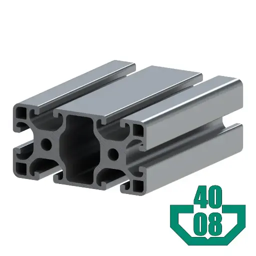 [40X80-08/6M] 40mm x 80mm T-Slot Profile - 4 (8mm/.32") TSlots
