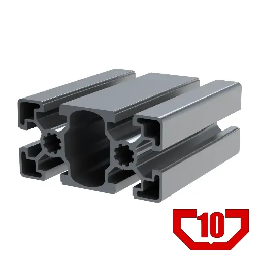 [45X90-L/6M] 45mm x 90mm Light T-Slot Profile - 6 (10mm) TSlots 