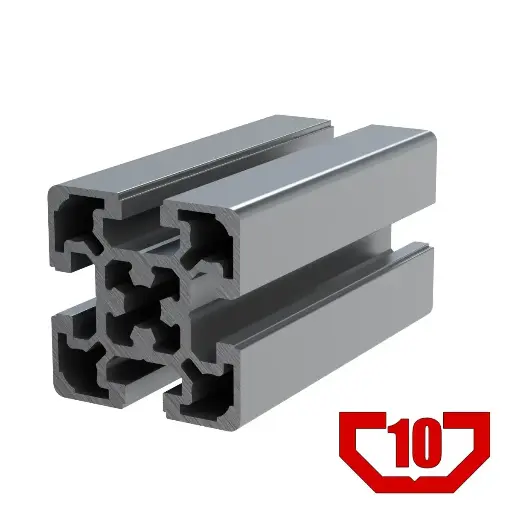 [50X50-10/6M] 50mm x 50mm T-Slot Profile - 4 (10mm) TSlots