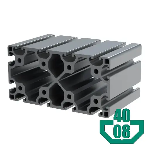 [80X160-08/6M] 80mm x 160mm T-Slot Profile - 12 (8mm/.32") TSlots