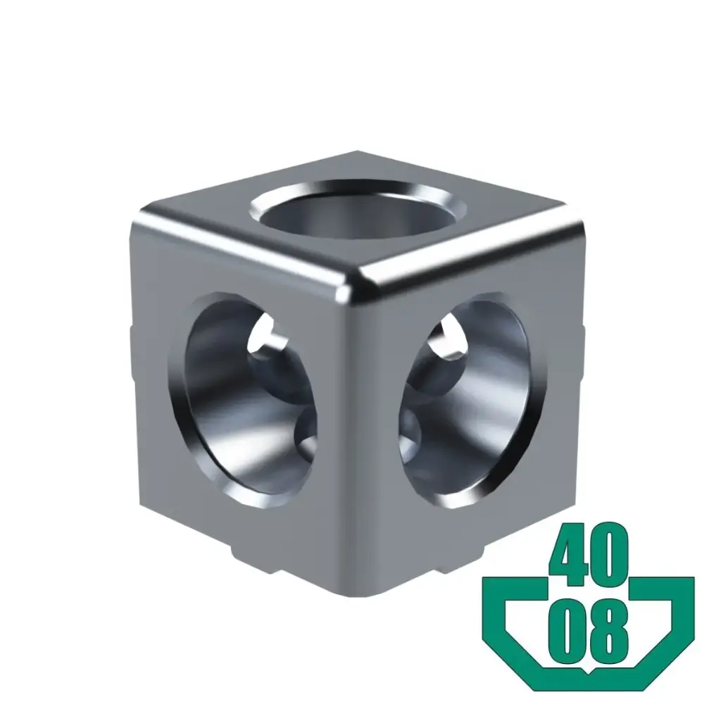 Cube Connector - 3 Direction | 40-80 Hardware | Connectors