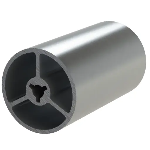 [SF-SO/6M] Round Extrusion - NO TSlots, 1.66" Diameter, 0.257"(6.5mm) Center Bore