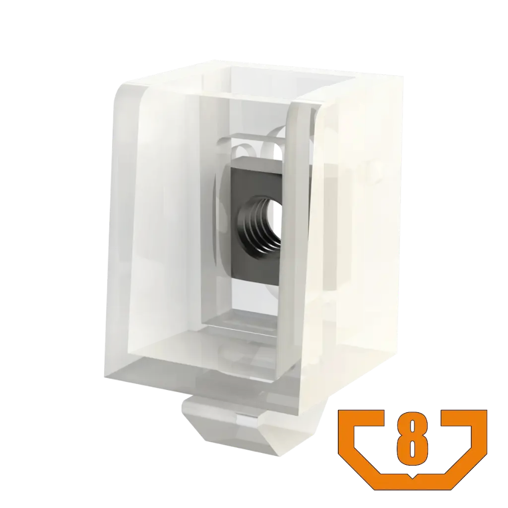 Panel Mounting Block Transparent | 30 series | Framing Tech