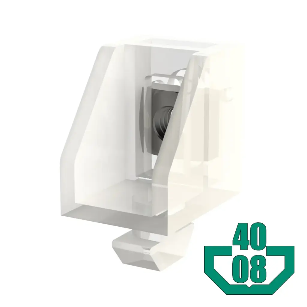 Panel Mounting Block Transparent | 40-08| Framing Tech